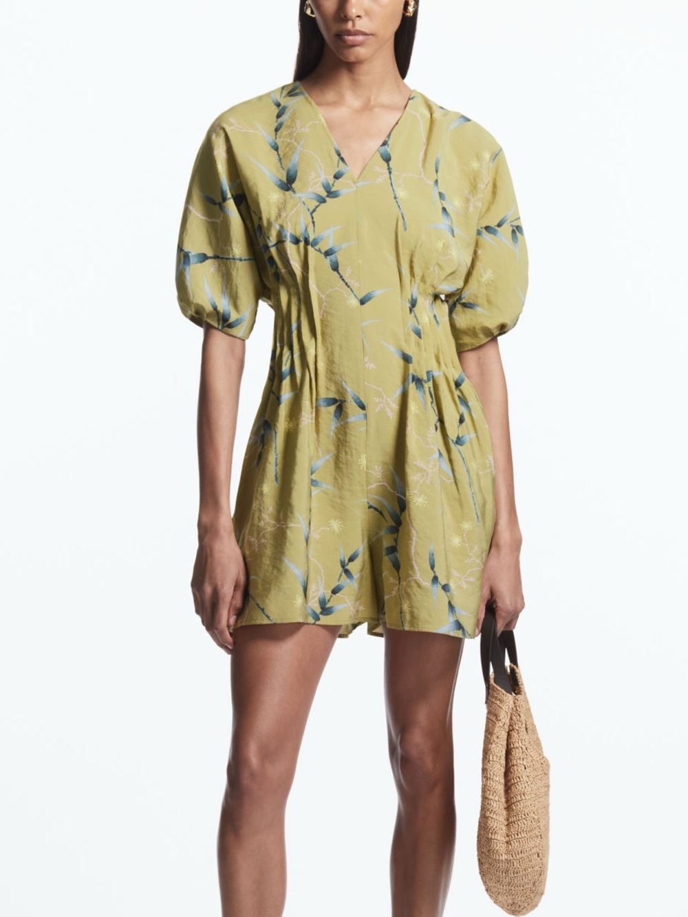 COS Floral V‑Neck Romper Size 12